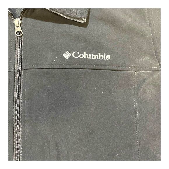 Columbia Men's Size L Fleece Lined Jacket Black Polyester Zip Pockets Outdoors - Picture 3 of 6